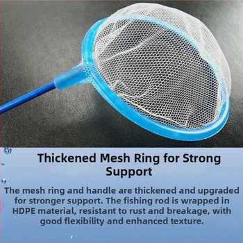 Akvariumo žvejybos tinklas namų naudojimui, apvalus arba kvadratinis tinklas mažoms dekoratyvinėms žuvims ir auksinėms žuvims