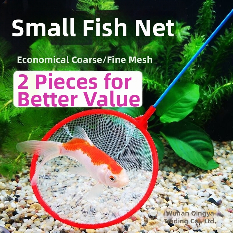 Akvariumo žvejybos tinklas namų naudojimui, apvalus arba kvadratinis tinklas mažoms dekoratyvinėms žuvims ir auksinėms žuvims