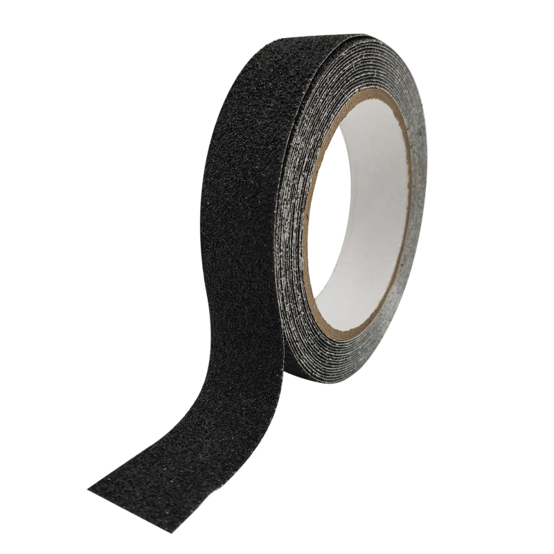 PVC anti-slydimo juostelė su matinės paviršiaus ir deimantų granulėmis; laiptams, laivams ir vidaus/ lauko grindims; storis 0,75 mm; atspari vandeniui.