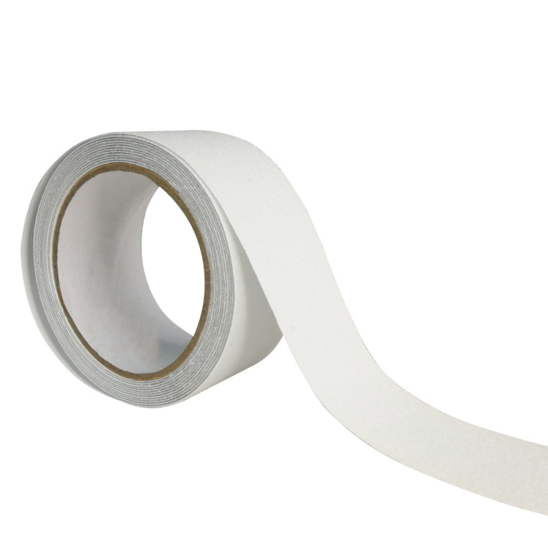 PVC anti-slydimo juostelė su matinės paviršiaus ir deimantų granulėmis; laiptams, laivams ir vidaus/ lauko grindims; storis 0,75 mm; atspari vandeniui.