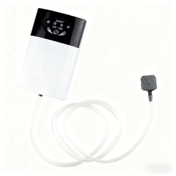 Аквариумна помпа за аериране с литиева батерия, USB и двойно захранване AC/DC, преносима и изключително тиха (тегло 288 г)