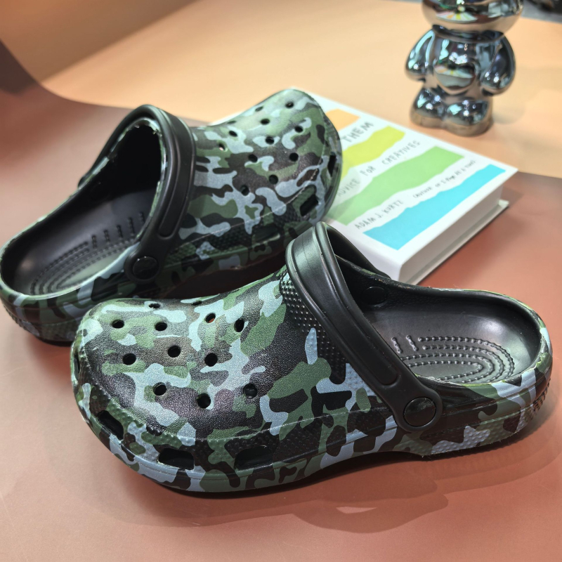 Vyrų kamufliažiniai sandalai, uždara pirštų dėžutė, EVA viršus ir padas, kvėpuojantys, neslystantys