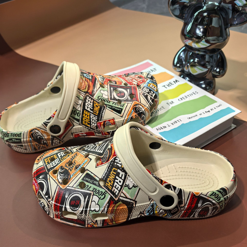 Vyrų kamufliažiniai sandalai, uždara pirštų dėžutė, EVA viršus ir padas, kvėpuojantys, neslystantys