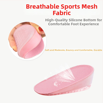 Keliamieji įdėklai vyrams ir moterims, nematomi vidiniai pakėlimo įdėklai, silikono + putų, modelis SZ-09, stilius: pusės įdėklas, kulno įdėklas