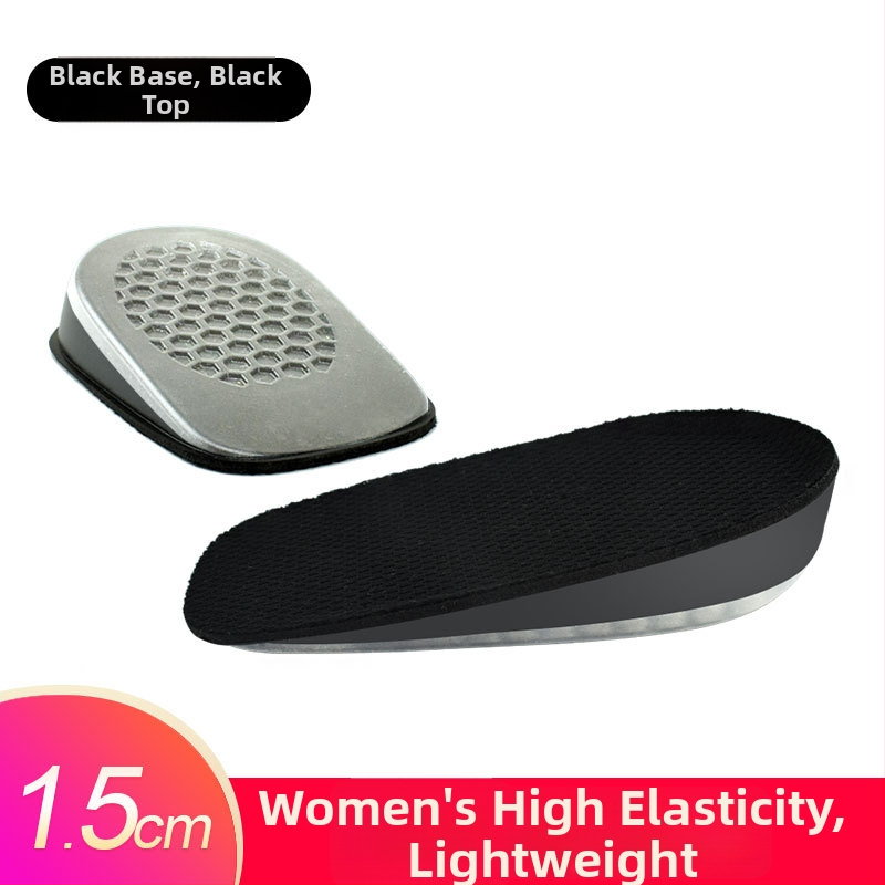 Keliamieji įdėklai vyrams ir moterims, nematomi vidiniai pakėlimo įdėklai, silikono + putų, modelis SZ-09, stilius: pusės įdėklas, kulno įdėklas