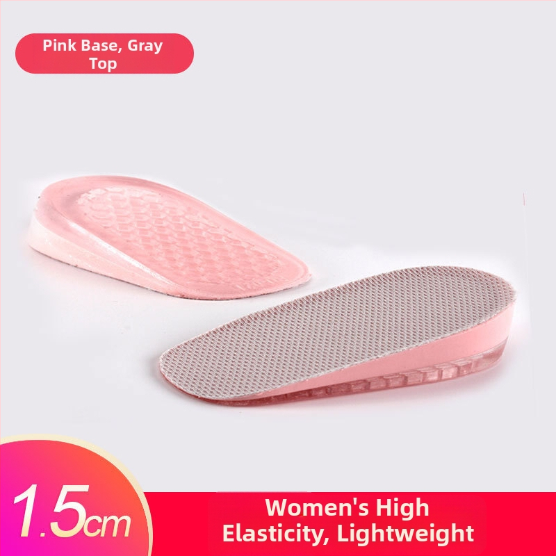 Keliamieji įdėklai vyrams ir moterims, nematomi vidiniai pakėlimo įdėklai, silikono + putų, modelis SZ-09, stilius: pusės įdėklas, kulno įdėklas