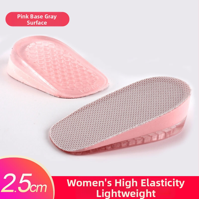 Keliamieji įdėklai vyrams ir moterims, nematomi vidiniai pakėlimo įdėklai, silikono + putų, modelis SZ-09, stilius: pusės įdėklas, kulno įdėklas