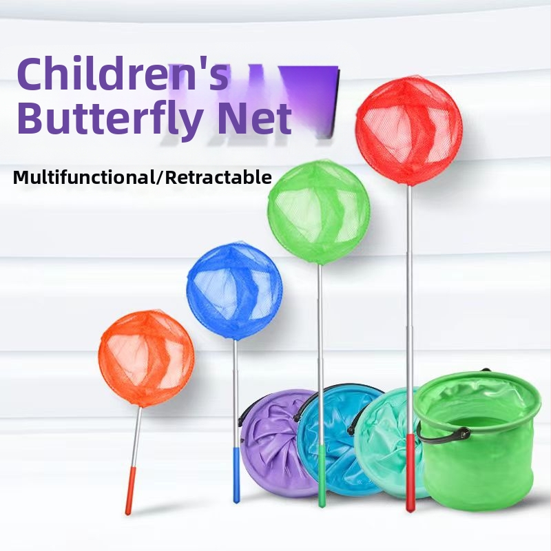 Vaikams skirtas vabzdžių gaudymo tinklas su teleskopine kotu — nerūdijantis plienas; prekės ženklas Little Ancient Classmate; kategorija: žvejyba / akvariumo įranga