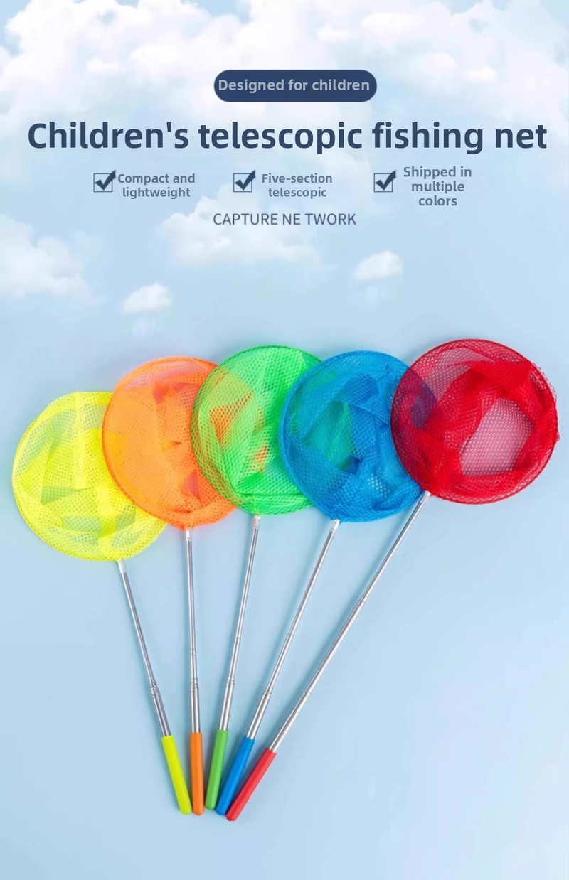 Vaikų teleskopinis tinklas vabzdžiams ir drugiams gaudyti, sulankstomas dizainas ir mažas vandens kibiras