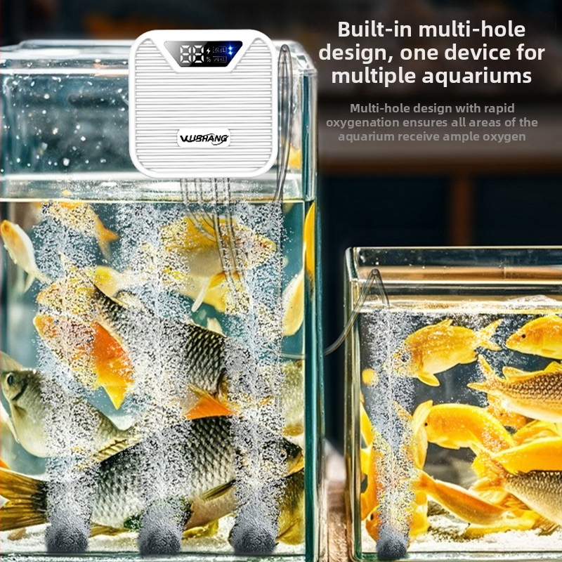 Keturių išėjimų deguonies siurblys lauko žvejybai ir namų akvariumui (Prekės ženklas: Wu Shang; Svoris: 120 g; Importuota: Ne)