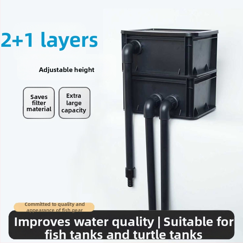 Система за циркулация на водата в езерце с топ филтър, оборотна кутия и капкова кутия — Пластмасова конструкция — Не е внос