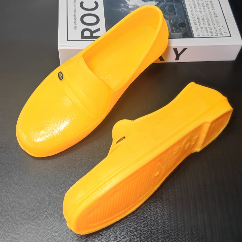 Мъжки ботуши за дъжд с нисък профил, PVC горна част, водоустойчиви, антиплъзгаща подметка, PU стелка