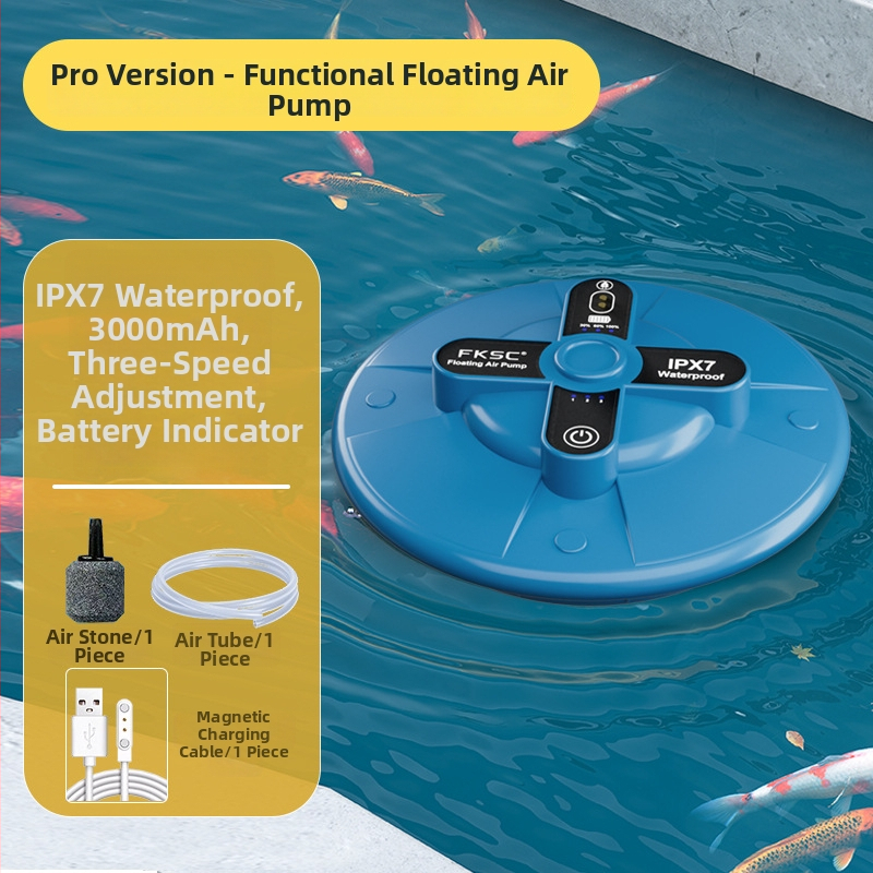 Plūduriuojantis vandens aeratorius – nešiojamas, automatinis deguonies siurblys, svoris 400 g, prekės ženklas Crazy Water Plants