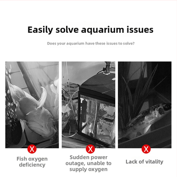 Mini No. 5 sausų baterijų deguonies siurblys akvariumui — avarinis aeratorius lauko žvejybai