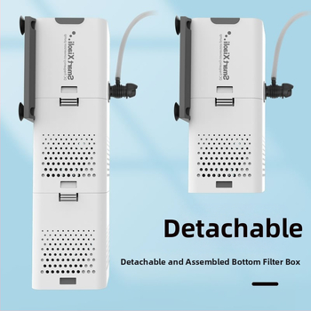 Akvariumo filtras viskas viename su integruotu siurbliu ir deguonies tiekimu; Medžiaga: Plastikas