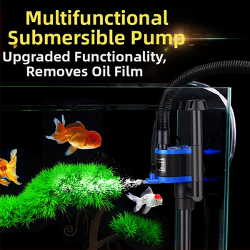 Trys į vieną akvariumo siurblys su filtravimu ir aeracija; plastmasinis korpusas; vertikalus sienos montavimas