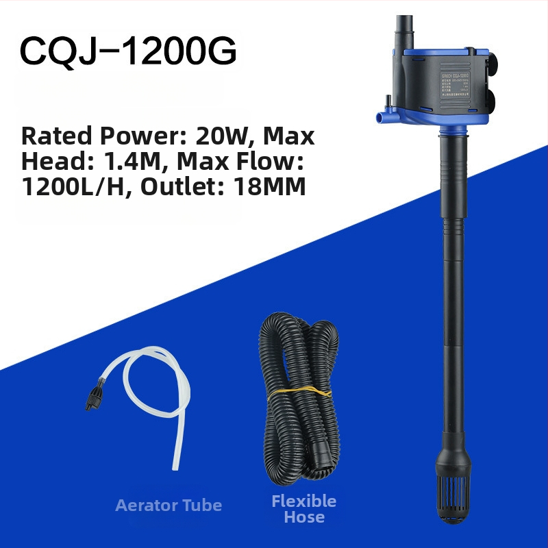 Trys į vieną akvariumo siurblys su filtravimu ir aeracija; plastmasinis korpusas; vertikalus sienos montavimas