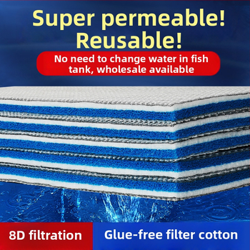 Naypet filtrų vata akvariumui – be klijų, 8D, sutirštinta