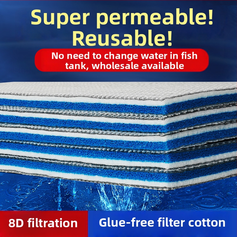 Naypet filtrų vata akvariumui – be klijų, 8D, sutirštinta