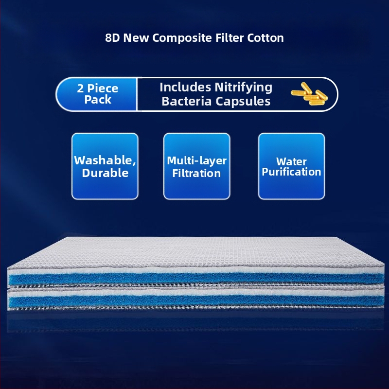 Naypet filtrų vata akvariumui – be klijų, 8D, sutirštinta