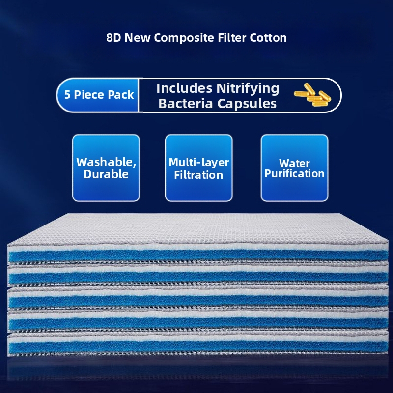 Naypet filtrų vata akvariumui – be klijų, 8D, sutirštinta