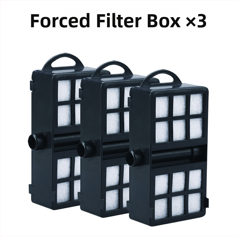 Akvariumo filtras su kriokliu, medvilnės filtras, sieninis tvirtinimas, įmontuota filtravimo dėžutė (0,5 kg)