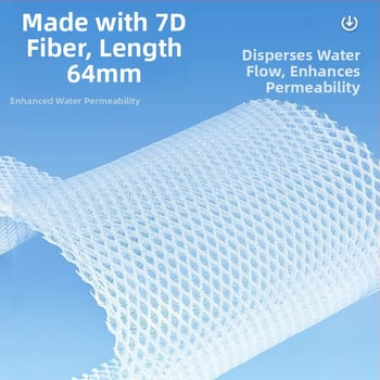 Yee филтърна памучна материя за аквариум – висока плътност, висока пропускливост, измиваема, изрязва се по размер; Материал: филтърна памучна материя; Тегло: 1 кг