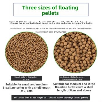 Grainuleeritud kilpkonna toit noortele punase kõrvaga kilpkonnadele – akvaariumi lemmikloomatoit