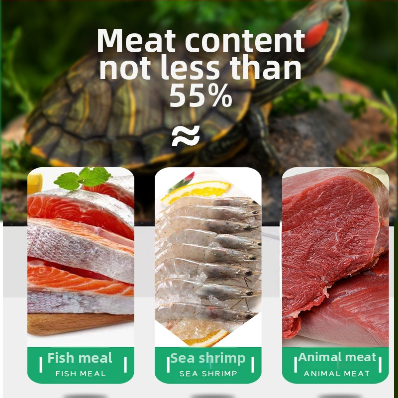 Granulētā bruņurupju barība jaunām sarkanā ausīm bruņurupučiem – akvārija mājdzīvnieku barība