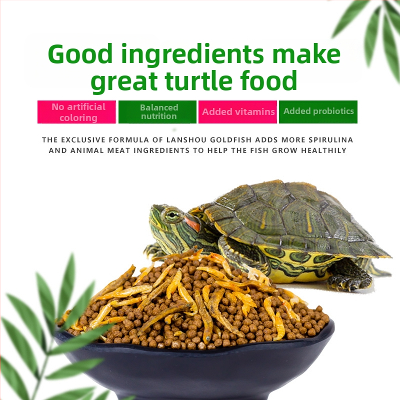 Granulētā bruņurupju barība jaunām sarkanā ausīm bruņurupučiem – akvārija mājdzīvnieku barība