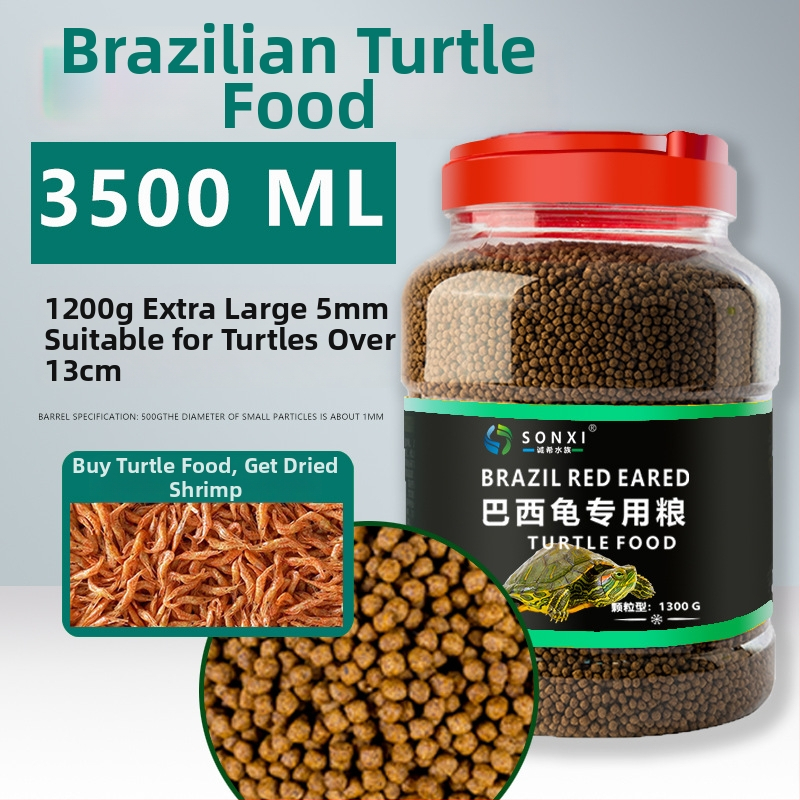 Grainuleeritud kilpkonna toit noortele punase kõrvaga kilpkonnadele – akvaariumi lemmikloomatoit