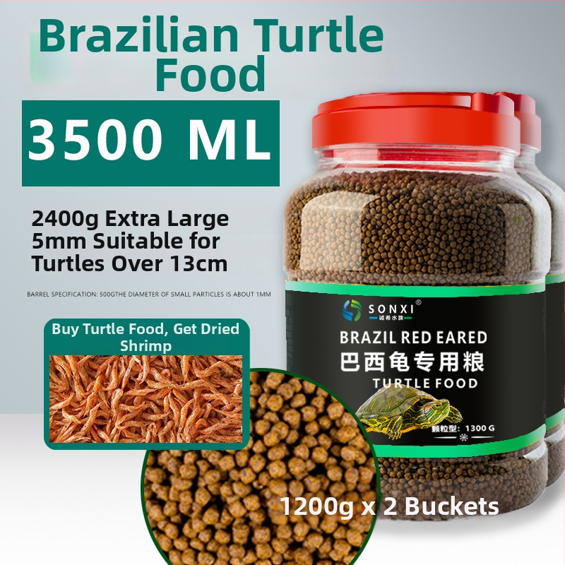 Grainuleeritud kilpkonna toit noortele punase kõrvaga kilpkonnadele – akvaariumi lemmikloomatoit