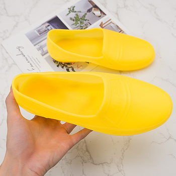 Строителни PVC гумени обувки за работа, водоустойчиви, противохлъзгащи, нисък маншет, кръгъл нос