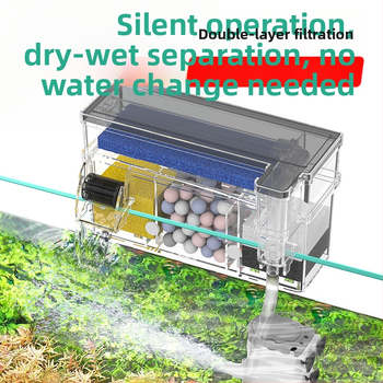 Sieninis akvariumo cirkuliacijos filtras, 3-in-1 deguonies tiekimas ir vandens valymas, plastikas, Songbao 22222