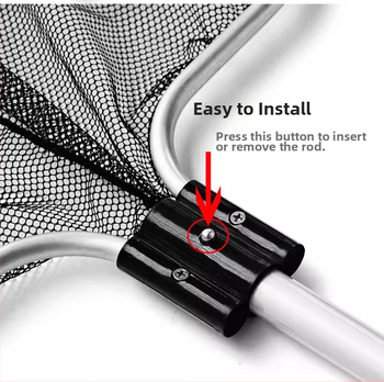 Koi žuvų tinklas, rankų darbas, teleskopinis, kvadratinė forma, aliuminio lydinys, akvariumo įranga, svoris 1