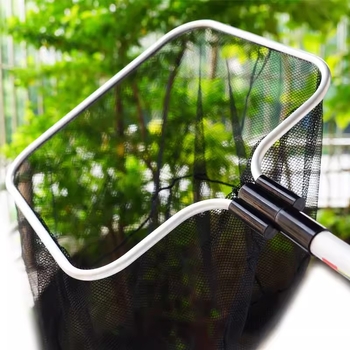 Карпова мрежа за риби, ръчно изработена, телескопична, квадратна форма, алуминиева сплав, тегло 1, аквариумно оборудване