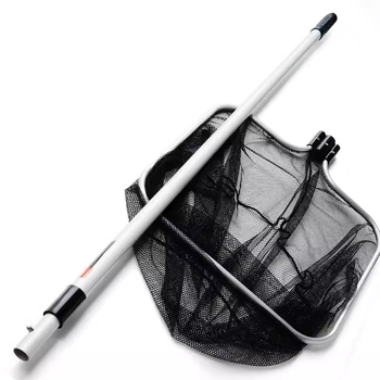 Карпова мрежа за риби, ръчно изработена, телескопична, квадратна форма, алуминиева сплав, тегло 1, аквариумно оборудване