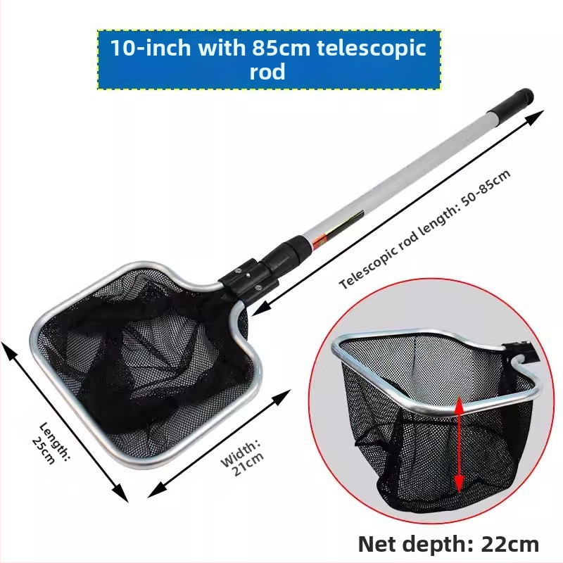 Koi žuvų tinklas, rankų darbas, teleskopinis, kvadratinė forma, aliuminio lydinys, akvariumo įranga, svoris 1