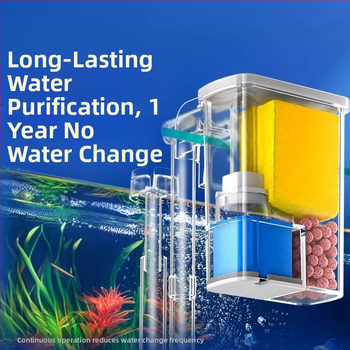 Аквариумен филтър Crazy Waterweed — 3-в-1 система филтрация, стенен водопад, кислородиране и циркулация за сладководни риби