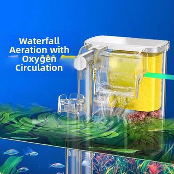 Аквариумен филтър Crazy Waterweed — 3-в-1 система филтрация, стенен водопад, кислородиране и циркулация за сладководни риби