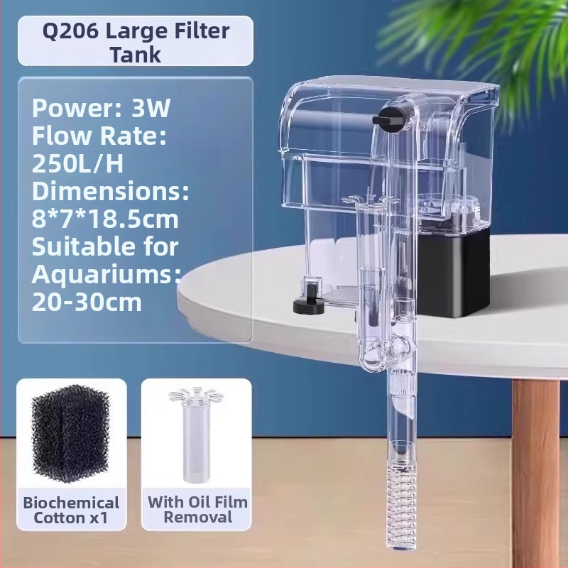 Аквариумен филтър Crazy Waterweed — 3-в-1 система филтрация, стенен водопад, кислородиране и циркулация за сладководни риби