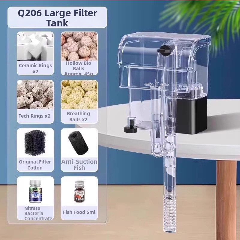 Аквариумен филтър Crazy Waterweed — 3-в-1 система филтрация, стенен водопад, кислородиране и циркулация за сладководни риби