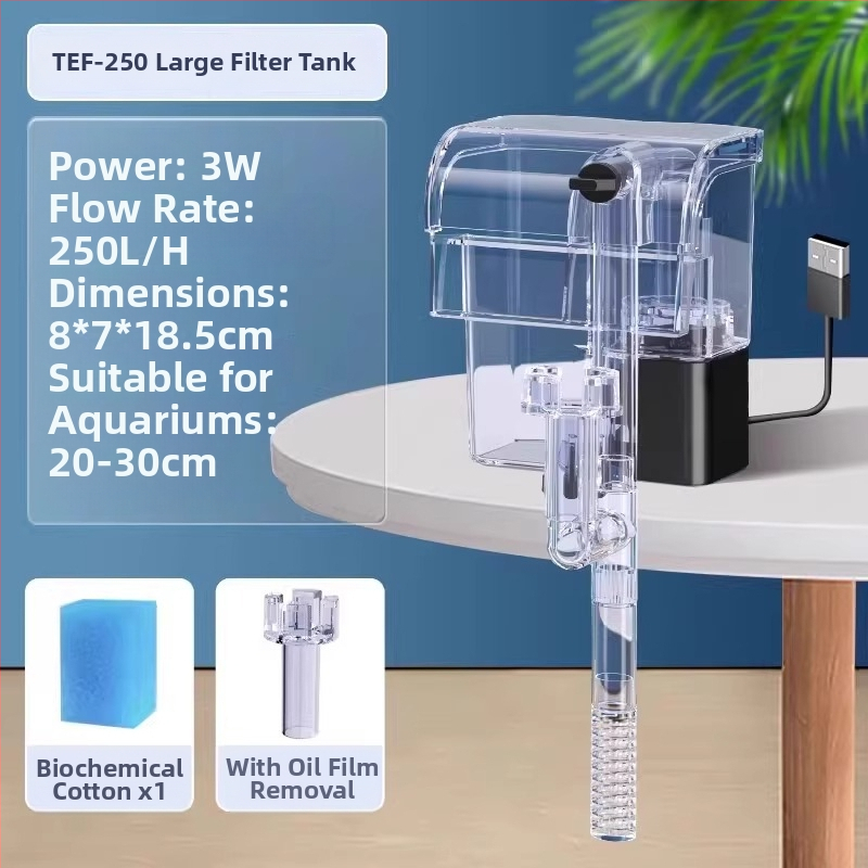 Аквариумен филтър Crazy Waterweed — 3-в-1 система филтрация, стенен водопад, кислородиране и циркулация за сладководни риби