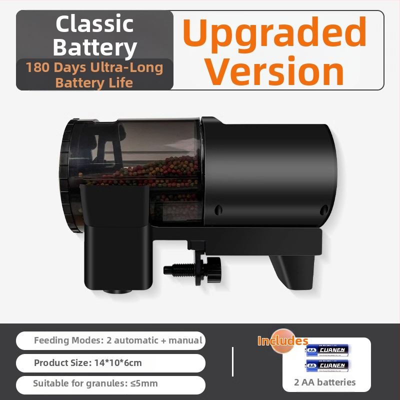 Akvariumo programuojamas elektrinis šėrimo įrenginys su laikmačiu, skirtas dekoratyvinėms žuvims ir vėžliams, pilnas rinkinys