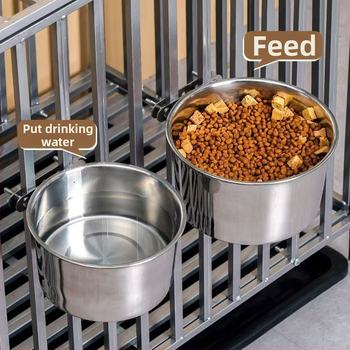 Rippuv toidukauss lemmikloomadele – libisemisvastane, roostevabast terasest, sobib kassidele ja koertele