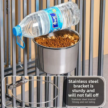 Rippuv toidukauss lemmikloomadele – libisemisvastane, roostevabast terasest, sobib kassidele ja koertele