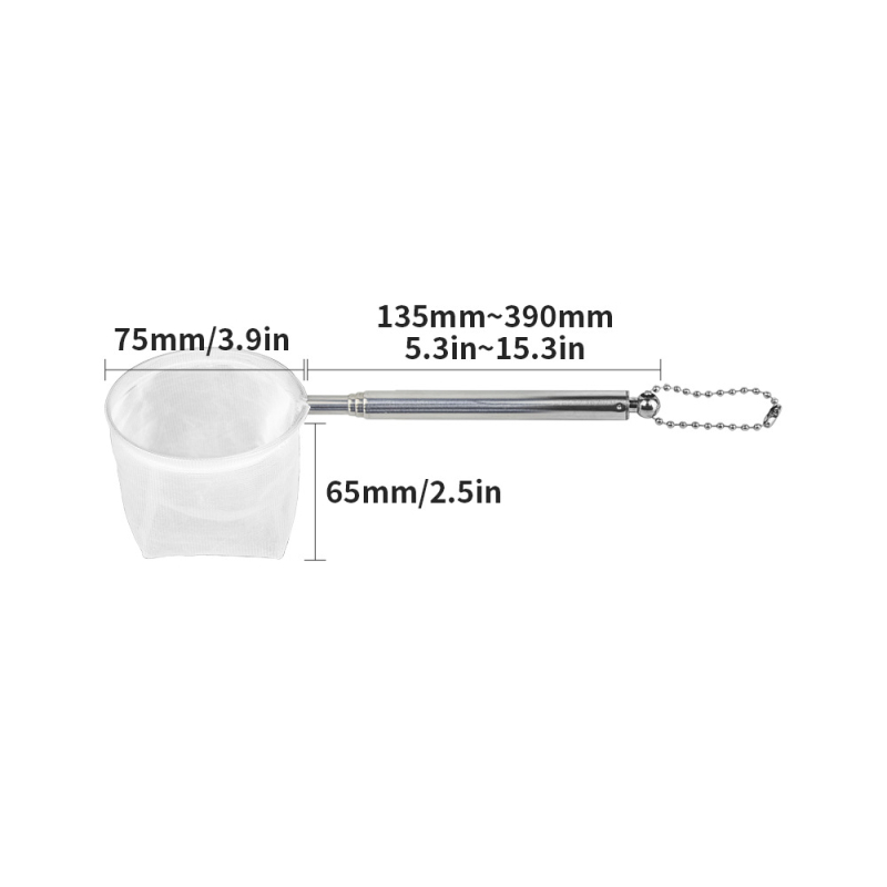 Телескопична мрежа за аквариум от неръждаема стомана — 0,5 кг, Аквариумно оборудване