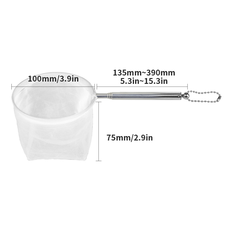 Телескопична мрежа за аквариум от неръждаема стомана — 0,5 кг, Аквариумно оборудване