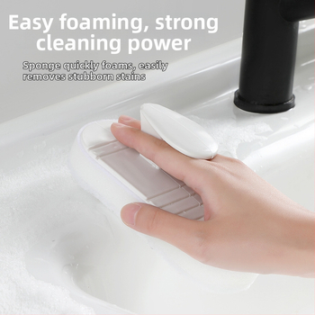 Hengwei Lanksti valymo šepetėlis voniai su rankena, PP + kempinė, kartoninė pakuotė, 200 komplektų