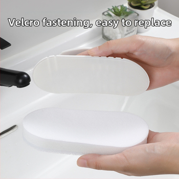 Hengwei Lanksti valymo šepetėlis voniai su rankena, PP + kempinė, kartoninė pakuotė, 200 komplektų